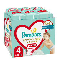 PAMPERS Premium Care plienkové nohavičky 4 (116 ks), 9-15 kg